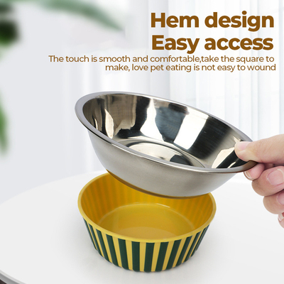 Wholesale Stainless Steel Pet Bowls anti-slip cat feeding bowls Dog Bowls