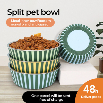 Wholesale Stainless Steel Pet Bowls anti-slip cat feeding bowls Dog Bowls