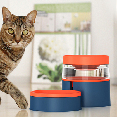 Color Contrast Automatic Feeder Machine Increase Neck Guard Water And Food Dual Purpose Dog Food Bowl