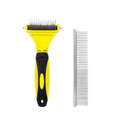 Pet Double-sided Stainless Steel Knot Brush For Dogs And Cats Skin-friendly Hair Remover Comb