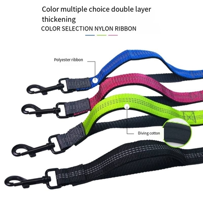 Pet Sports Running Reflective Material Leash Dog Double Handle Leash