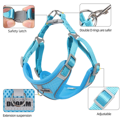 Pet Reflective Adjustable Harness Dog Breathable Mesh Harness And Leash Set