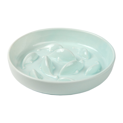 Pet Ceramic Cat Bowl Slow Food Bowl Anti-Choking Anti-Spill Anti-Knock Dog Slow Feeder Bowl