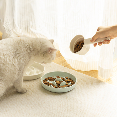 Pet Ceramic Cat Bowl Slow Food Bowl Anti-Choking Anti-Spill Anti-Knock Dog Slow Feeder Bowl