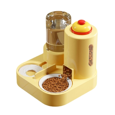 Automatic Cat Feeding Water Feeder Three-in-One Water Dispenser Ceramic Bowl for Cats and Dogs with Bell