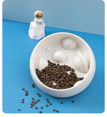 Pet Planet Shaped PP Slow Food Bowl Non Slip and Non Knockover Dog Bowl