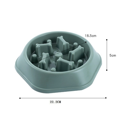 Pet PP Bone Shaped Slow Food Bowl Non Slip Small And Medium Sized Dog Bowl