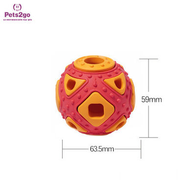 Lightweight Red rubber 81x62mm Dog Fetch Ball