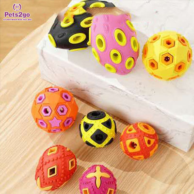 Lightweight Red rubber 81x62mm Dog Fetch Ball