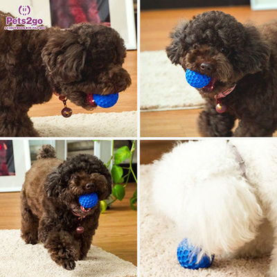 non toxic Interactive Rubber 86mm Dog Play Ball