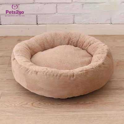 Oem Donut Shape Faux Fur Pet Bed Mat For Better Sleep