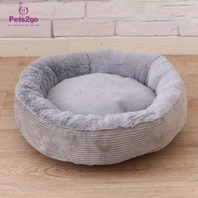 Oem Donut Shape Faux Fur Pet Bed Mat For Better Sleep