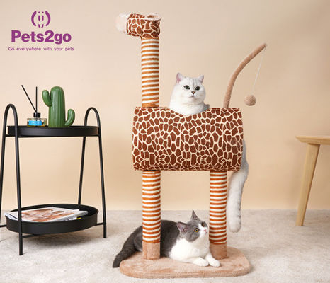 Indoor Giraffe Shaped 0.9kg Cat Climbing Frame