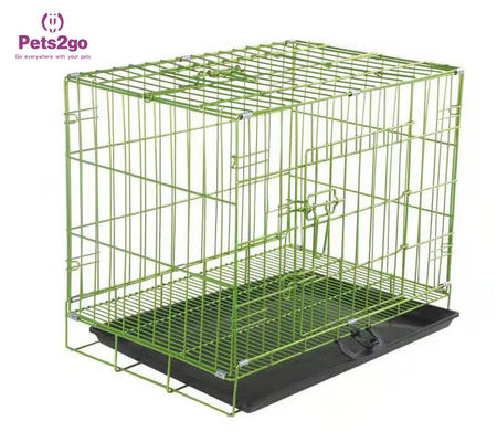 Double Door Wire Material 9kg Pet Carrier Cage