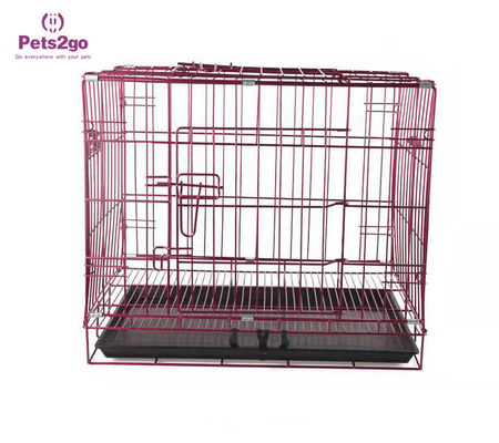 Double Door Wire Material 9kg Pet Carrier Cage