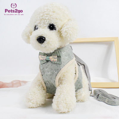 Comfort Custom Grey Dog Harness Vest Durable Dog Leash For Small Puppy