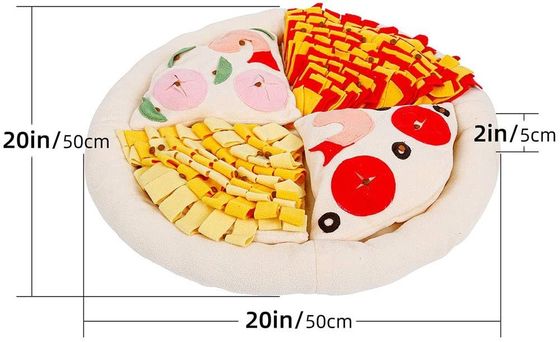 Pizza Design ODM Pet Snuffle Mat For Dogs Iq Training Removable Toys