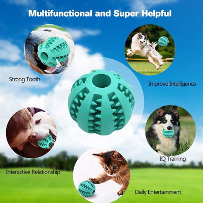 Oem Rubber 2x2 Dog Teeth Cleaning Ball Pet Chew Toys