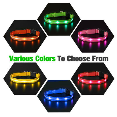 Abs Usb Led Dog Collar Lead Collar For Dogs with Water Resistant Flashing Light