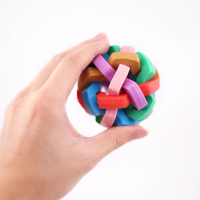 Rubber Molar Bite Resistant Tpr Woven Dog Ball Pet Chew Toys 8cm