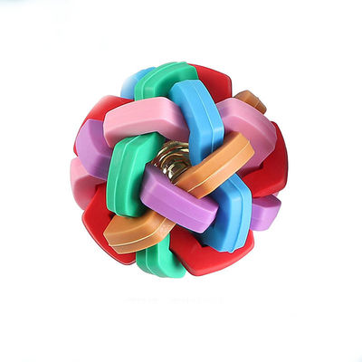 Rubber Molar Bite Resistant Tpr Woven Dog Ball Pet Chew Toys 8cm