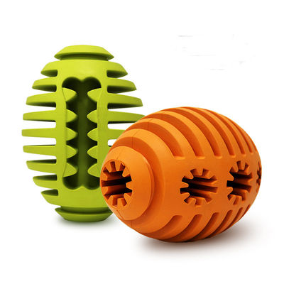 Rubber Rugby Food Ball Molars Pet Chew Toys Bite Resistant