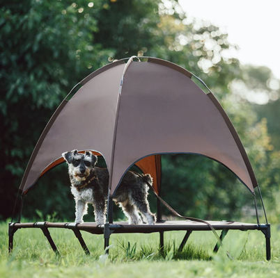 ODM Outdoor Mesh Cooling Raised Dog Bed With Canopy