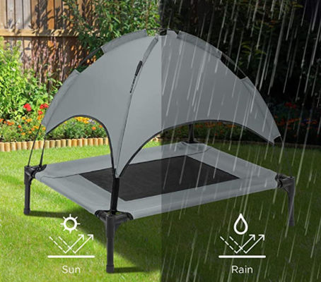 ODM Outdoor Mesh Cooling Raised Dog Bed With Canopy