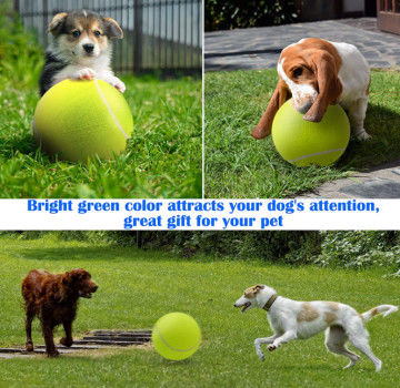 9.5 Inch Rubber Dog Tennis Ball With Inflating Needles