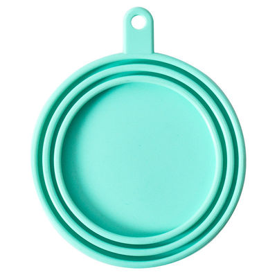 Circle Shape Silicone Cat Food Can Lids With Spoon