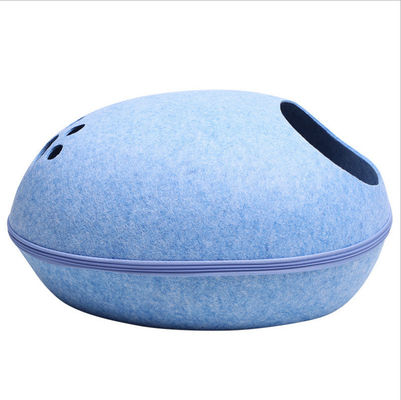 Washable Four Seasons Felt Semi Enclosed Cat Bed