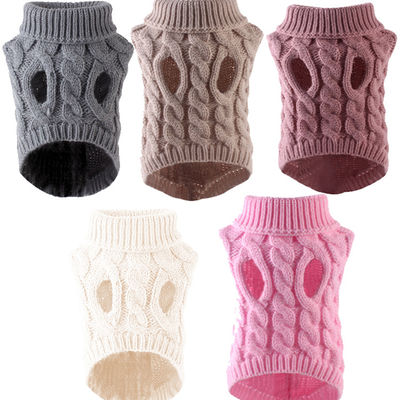 Multi Colors Warm Soft Winter 0.5kg PET Dog Sweater Clothes