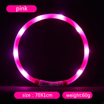 Pet Products ABS Led Dog Collar Rechargeable 40X2cm