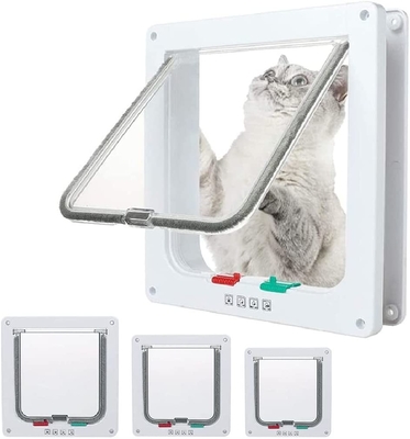 4 Way Locking Cat Door Flap For Interior Exterior Doors Weatherproof