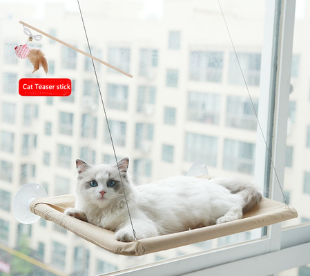 100% Cotton Cat Window Hammock Space Saving With Suction Cup