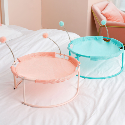 Four Seasons Cat Nest Bed Removable Circular Cushion Pink Green Blue