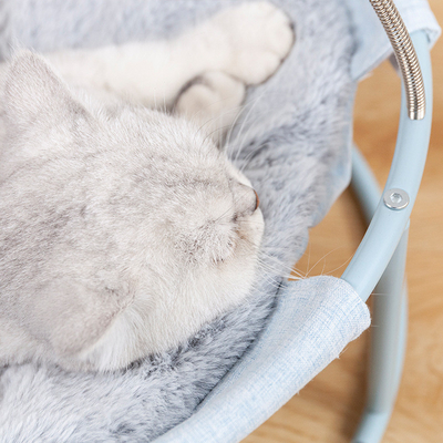 Four Seasons Cat Nest Bed Removable Circular Cushion Pink Green Blue