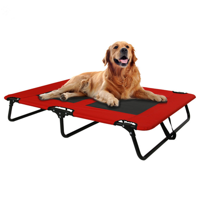 600D Oxford Elevated Dog Mat Camping Sleeper 110lbs With Center Blue Black