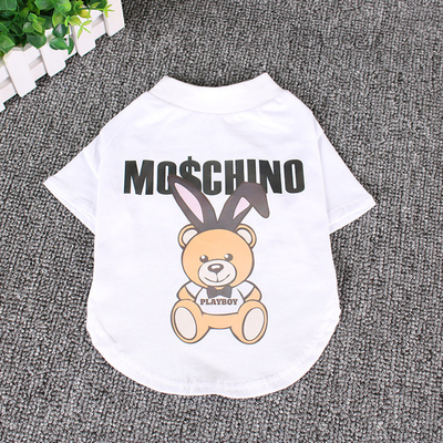 Breathable Cotton Dog Wearing Clothes Black White S M L XL XXL