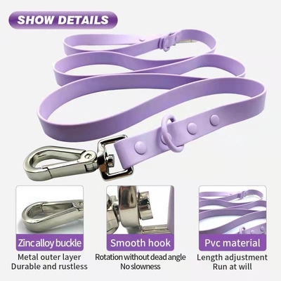 Amazon hot sale anti-fouling and waterproof PVC dog collar and leash set for pets walking outdoors