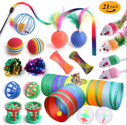 Kitten Toys Cotton Collapsible Cat Tunnels For Indoor Interactive