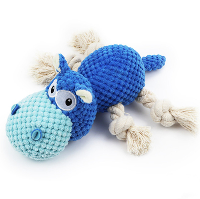 Cotton Rope Cat Chew Toys Squeaky For Teething Puppies