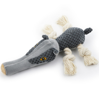 Cotton Rope Cat Chew Toys Squeaky For Teething Puppies
