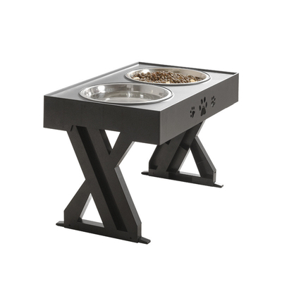 Gravity Stainless Steel Dog Bowls With Stand Three Heights Adjustable