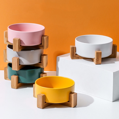 High Feeding Station Elevated Slow Food Bowl For Dog Cats