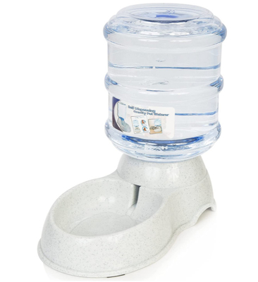 Dispensing Pet Cat Dog Water Bottle Bowl Plastic 20x10CM