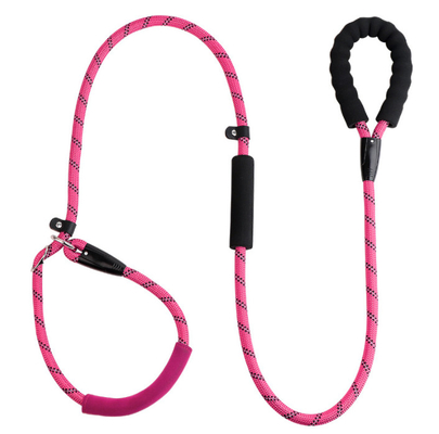 Red Nylon Training Dog Leash With Soft Comfortable Padded Handle 100 Ft Dog Leash
