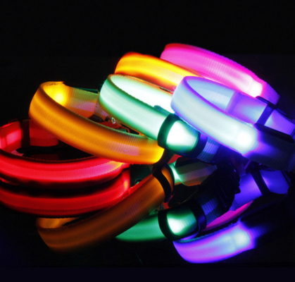 Abs Usb Led Dog Collar Lead Collar For Dogs with Water Resistant Flashing Light