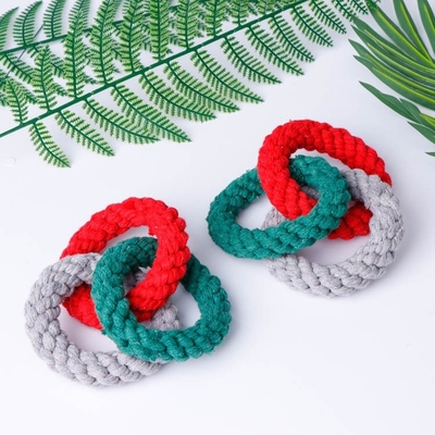No Stuffing Dog Toys Knot Rope Cotton Colourful