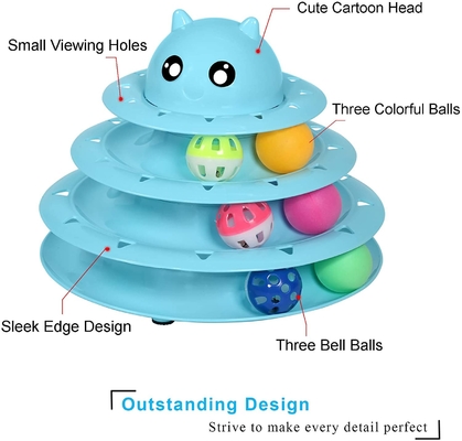 Cat Best Interactive Pet 3 Level Turntable Cat Toys Balls Pet Toys
